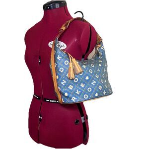 Dooney & Bourke Vintage Y2K Spellout Heart Print Small Bucket Bag Shoulder Purse